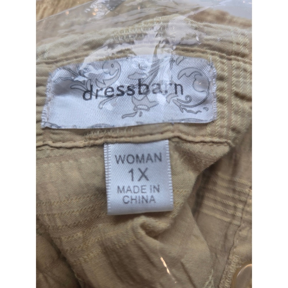 Y2K‎ Dress Barn Button Up Shirt Womens 1X Whimsigoth Boho Roll-Tab Sleeves - Picture 3 of 10